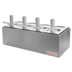 Emga Distributeur de Sauces INOX | Complet 4x1/4GN