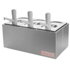 Emga Distributeur de Sauces INOX | Complet 3x1/4GN