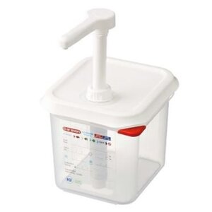 Emga Distributeur de Sauces | Plastique Transparent | GN1/6 - 150mm