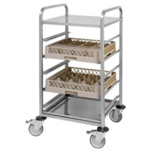 Emga Chariot à Casiers INOX | 5 Etages | 640x640x1160(h)mm