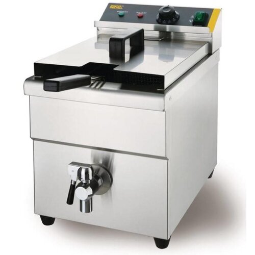 Buffalo Friteuse à Induction | 3kW | 7,5 Litres | Robinet de Vidange | 290x440x415(h)mm