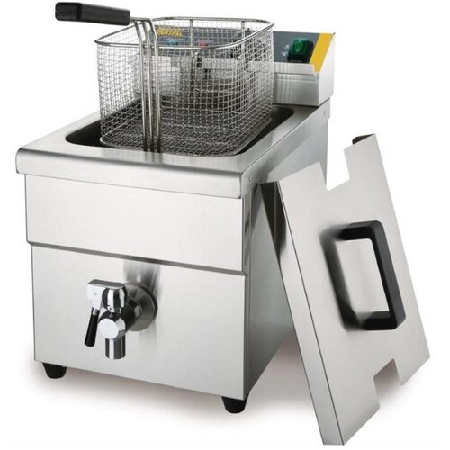 Buffalo Friteuse à Induction | 3kW | 7,5 Litres | Robinet de Vidange | 290x440x415(h)mm
