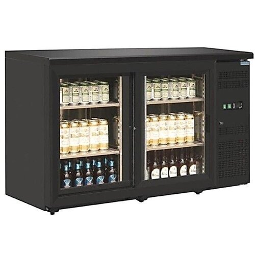 Polar Arrière-Bar Noir | 350 Litres | 4 Etagères | 1462x513x860(h)mm Polar Arrière-Bar Noir | 350 Litres | 4 Etagères | 1462x513x860(h)mm