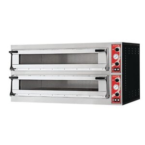 Gastro M Four à Pizza Inox | Gastro M Naples | 2x 6 Pizza Ø350mm | 18kW/400V | 1360x954x865(h)mm