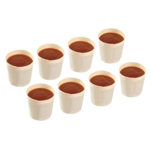 CHRselect Pot à Sauce en Bouleau | 40x40mm | Lot de 100