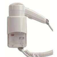 Sèche-Cheveux Hôtellerie Blanc | 2 Vitesses | 1200W | avec Prise de Rasoir Universelle
