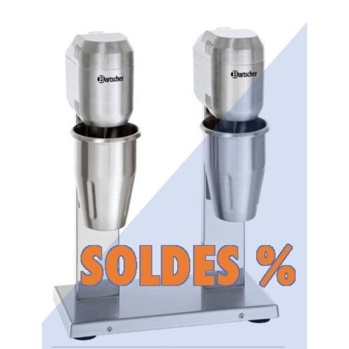 Bartscher Mixer à Boissons Inox Double | 2x700ml | 800W | PROMOTION XXL!