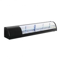 Vitrine à Sushi Noir | Pour 7x GN1/3 - 25mm | 1800x390x330(h)mm