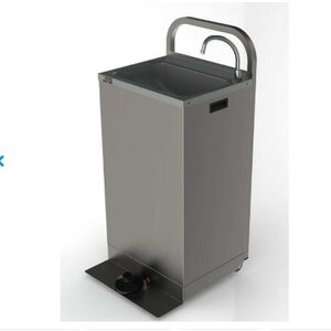 CHRselect Lavabo Portable Inox | Avec Commande aux Pieds | Inclus 2 Jerrycans de 13 Litres CHRselect Lavabo Portable Inox | Avec Commande aux Pieds | Inclus 2 Jerrycans de 13 Litres