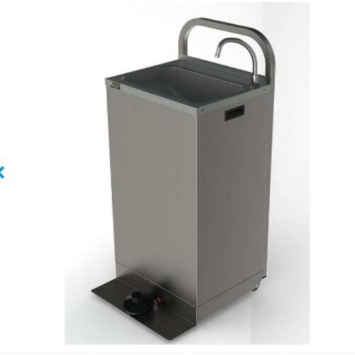 CHRselect Lavabo Portable Inox | Avec Commande aux Pieds | Inclus 2 Jerrycans de 13 Litres
