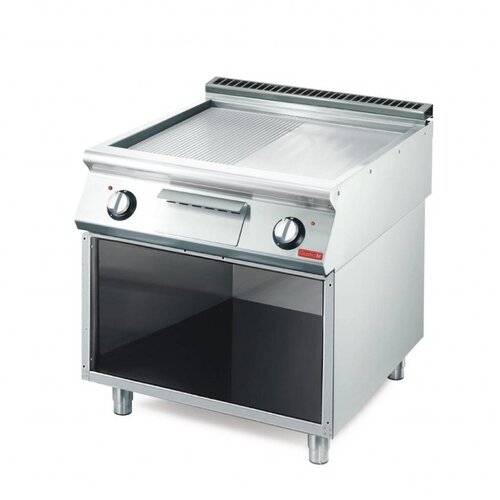 Gastro M Fry-Top Électrique INOX | Plaque Lisse/Rainurée Chromée | 10,8kW/400V | 800x700x850(h)mm Gastro M Fry-Top Électrique INOX | Plaque Lisse/Rainurée Chromée | 10,8kW/400V | 800x700x850(h)mm