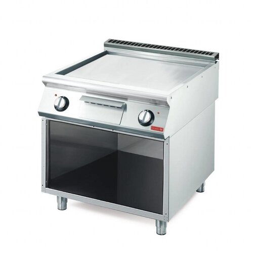 Gastro M Fry-Top Électrique INOX | Plaque Lisse Chromée | 10,8kW/400V | Gastro M | 800x700x850(h)mm