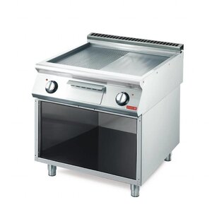 Gastro M Fry-Top Électrique INOX | Plaque Lisse/Rainurée | 10,8kW/400V | Gastro M | 800x700x850(h)mm