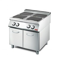Fourneau Électrique INOX | 4 Plaques | Gastro M Serie 700 | 10,4kW/400V | 800x700x850(h)mm