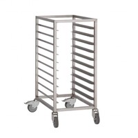 Chariot à Glissières Inox | Gastro M | GN2/1 - 10 Niveaux