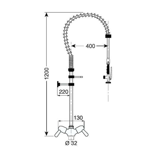 Gastro M Douchette avec Puisage | Grand Modèle | Monotrou | Gastro M