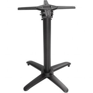 Bolero Pied de Table Basculant | Aluminium Noir | pour Plateaux Max.700mm