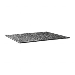 Topalit Plateau de Table Rectangulaire | Topalit Smartline | 120X80cm | Granite Noir
