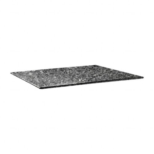 Topalit Plateau de Table Rectangulaire | Topalit Smartline | 120X80cm | Granite Noir