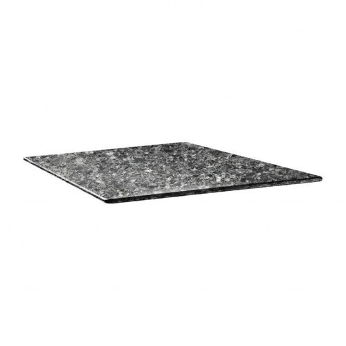 Topalit Plateau de Table Carré | Topalit Smartline | 80X80cm | Granite Noir