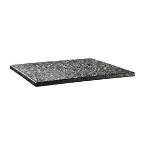 Topalit Plateau de Table Rectangulaire | Topalit Classic Line | 110X70cm | Granite Noir