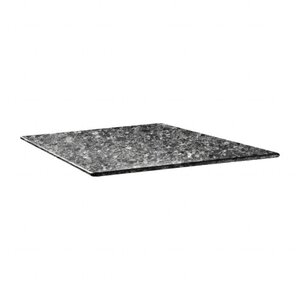 Topalit Plateau de Table Carré | Topalit Smartline | 70X70cm | Granite Noir