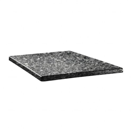 Topalit Plateau de Table Carré | Topalit Classic Line | Granite Noir | Disponible en 3 tailles