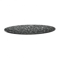 Plateau de Table Rond | Topalit Smartline | 70cm | Granite Noir