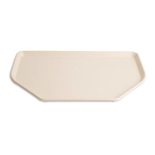 Roltex Plateau de Service en Polyester | Roltex Trapèze | 500X325mm | Blanc Perle