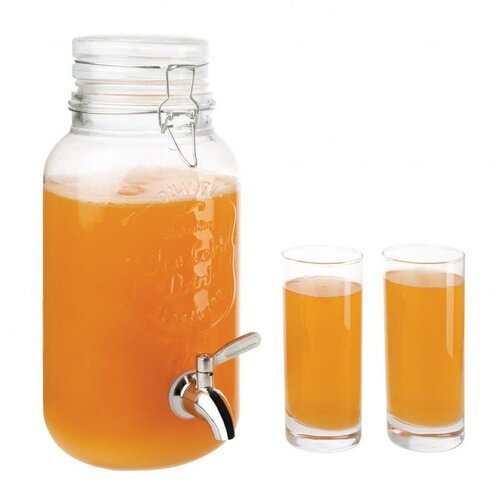 Olympia Distributeur de Boissons en Verre| 3,6 Litres | Fermeture Métallique