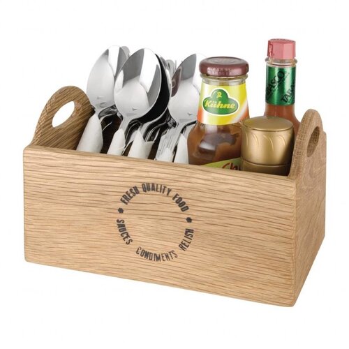 Olympia Porte-Condiments en Chêne | avec Inscription | 230mm