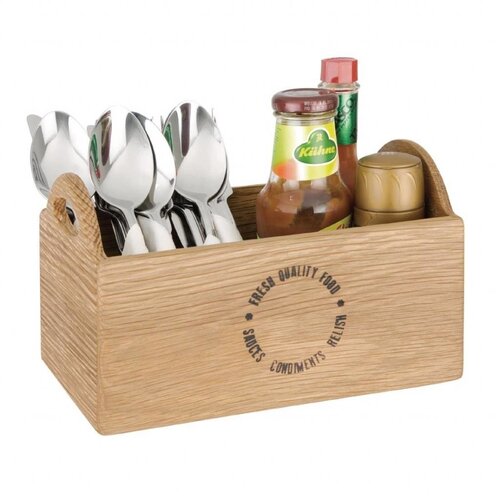 Olympia Porte-Condiments en Chêne | avec Inscription | 230mm