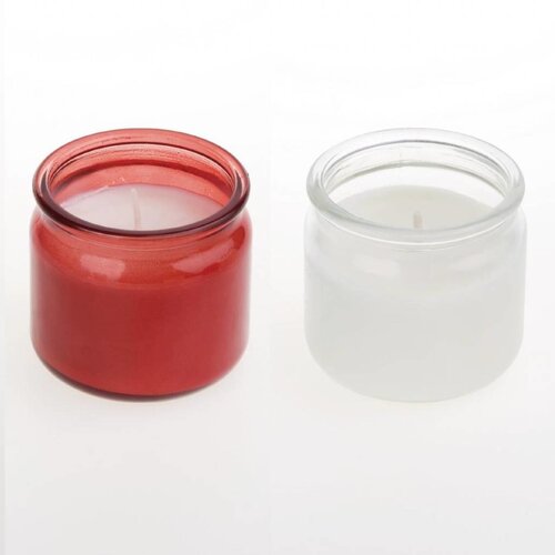 Olympia Bougies Pots en Verre Rouges | 24 Hrs | Lot de 12