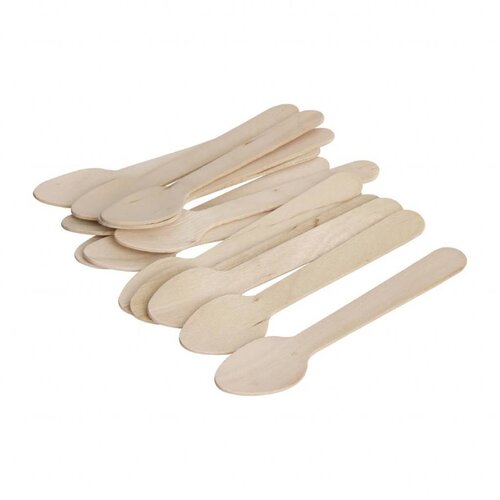 Fiesta Petites Cuillères en Bois | Fiesta | 110mm | Lot de 100