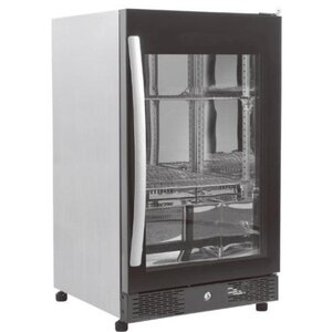 Combisteel Arrière-Bar Noir | Simple Porte Vitrée | 98 Litres | 500x500x(h)840mm Combisteel Arrière-Bar Noir | Simple Porte Vitrée | 98 Litres | 500x500x(h)840mm