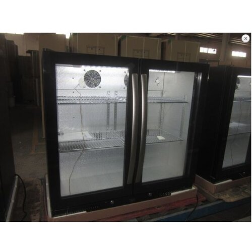 Combisteel Bar Réfrigéré | Noir | 2 Portes Vitrées | 900x500x(h)840mm