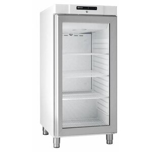 Gram Réfrigérateur Blanc/INOX | Gram COMPACT KG 310 LG L1 4W | Porte en Verre | 218L | 595x640x1300(h)mm