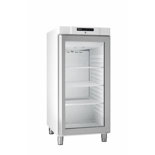 Gram Réfrigérateur Blanc/INOX | Gram COMPACT KG 310 LG L1 4W | Porte en Verre | 218L | 595x640x1300(h)mm