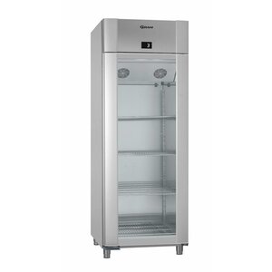 Gram Réfrigérateur |  ALU | avec Porte en Verre | Gram ECO TWIN KG 82 RAG L2 4N | 614L | 820x785x2125(h)mm