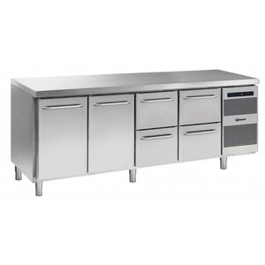 Gram Comptoir Réfrigérateur | INOX | 2 Portes + 2+2 Tiroirs | Gram GASTRO 07 K 2207 CSG A DL | DL | 2D | 2D L2 | 2163x700x885 | 950(h)mm