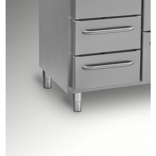Gram Comptoir Réfrigérateur | INOX | 2+2+2+3 Tiroirs | Gram GASTRO 07 K 2207 CSG A 2D | 2D | 2D | 3D L2 | 2163x700x885 | 950(h)mm