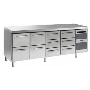 Gram Comptoir Réfrigérateur | INOX | 2+2+3+3 Tiroirs | Gram GASTRO 07 K 2207 CSG A 2D | 2D | 3D | 3D L2 | 2163x700x885 | 950(h)mm