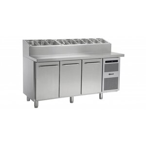 Gram Comptoir Pizza | INOX | 3 Portes + 9 x 1 | 3 GN | Gram GASTRO 07 K 1807 CSG PT DL | DL | DR L2 | 1726x800x1131 | 1196(h)mm
