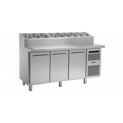 Gram Comptoir Pizza | INOX | 3 Portes + 9 x 1 | 3 GN | Gram GASTRO 07 K 1807 CSG PT DL | DL | DR L2 | 1726x800x1131 | 1196(h)mm