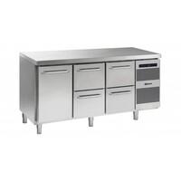 Comptoir Réfrigérateur 1 Porte + 2x2 Tiroirs | Gram GASTRO 07 K 1807 CSG A DL | 2D | 2D L2 | 506L | 1726x700x885 | 950(h)mm