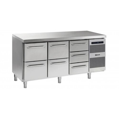 Gram Comptoir Réfrigérateur 2+2+3 Tiroirs | Gram GASTRO 07 K 1807 CSG A 2D | 2D | 3D L2 | 506L | 1726x700x885 | 950(h)mm