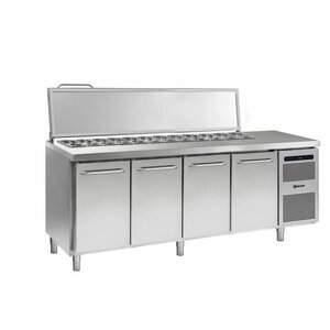 Gram Saladette | INOX | 4 Portes + 9 x 1 | 3 GN | Gram GASTRO 07 K 2207 CSG SL DL | DL | DL | DR L2 | 2163x700x885 | 950(h)mm