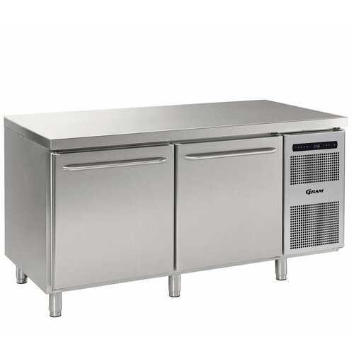 Gram Comptoir Congélateur | INOX | 2 Portes | Gram GASTRO 08 F 1808 CSG A DL DR L2 | 586L | 1698x800x885 | 950(h)mm
