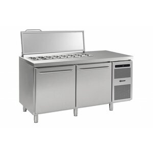 Gram Saladette | INOX | 2 Portes | Gram GASTRO 08 K 1808 CSG SL DR DR L2 | 586L | 1698x800x885 | 950(h)mm