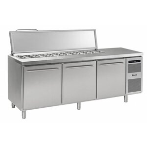 Gram Saladette | INOX | 3 Portes | Gram GASTRO 08 K 2408 CSG SL DL DL DR L2 | 2340x800x885 | 950(h)mm